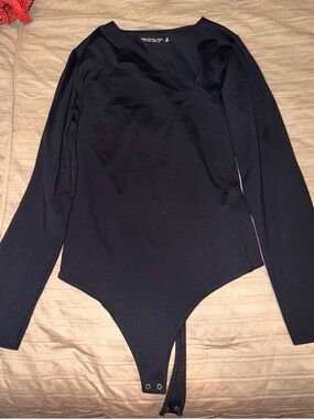 Abercrombie & Fitch Black Long-Sleeve Bodysuit